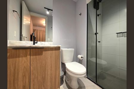 Apartamento para alugar com 23m², 1 quarto e sem vaga Apartamento para alugar com 23m², 1 quarto e sem vagaBanheiro da Suíte