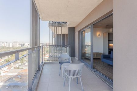 Studio para alugar com 54m², 1 quarto e sem vaga Studio para alugar com 54m², 1 quarto e sem vagaVaranda