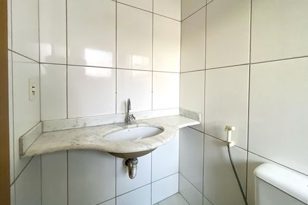 Banheiro da Suíte 1 de apartamento à venda com 3 quartos, 85m² em Castelo, Belo Horizonte