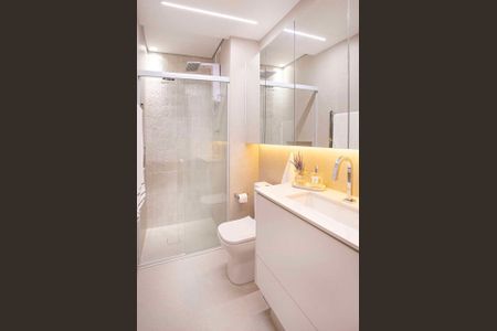 Banheiro de kitnet/studio para alugar com 1 quarto, 33m² em Vila Osasco, Osasco
