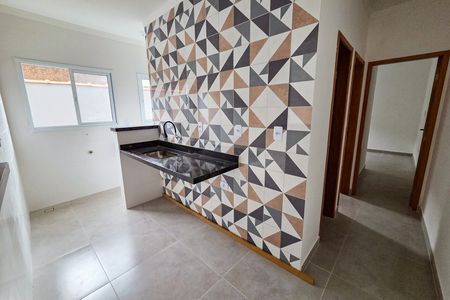 Cozinha de casa de condomínio para alugar com 2 quartos, 53m² em Sítio do Campo, Praia Grande