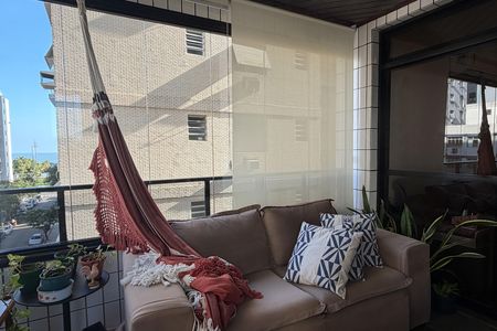 Varanda da Sala de apartamento para alugar com 3 quartos, 138m² em Ponta da Praia, Santos