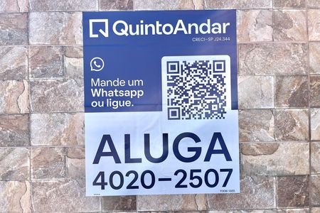 Plaquinha instalada  de casa para alugar com 1 quarto, 36m² em Jardim Oriental, São Paulo