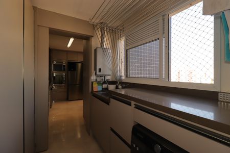 Área de Serviço de apartamento à venda com 3 quartos, 126m² em Vila Scarpelli, Santo André