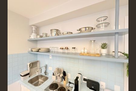 Studio à venda com 25m², 1 quarto e sem vagaCozinha 