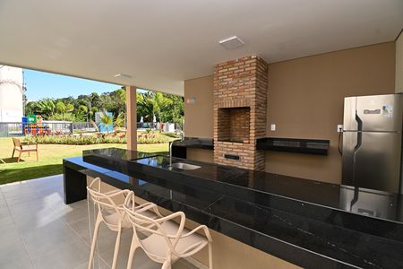 Área comum - Churrasqueira de apartamento para alugar com 2 quartos, 55m² em Praia, Contagem
