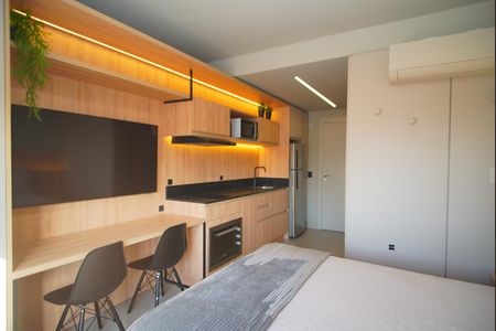 Cozinha de kitnet/studio para alugar com 1 quarto, 25m² em Independência, Porto Alegre