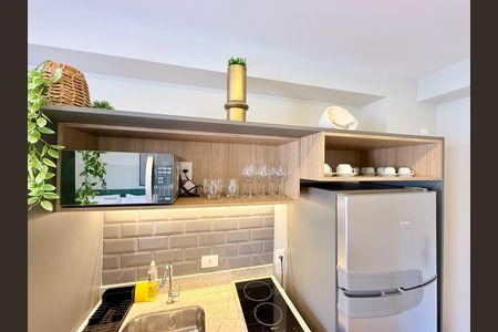 Studio para alugar com 25m², 1 quarto e sem vagaCozinha 