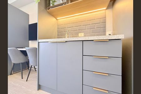 Studio para alugar com 25m², 1 quarto e sem vagaCozinha 