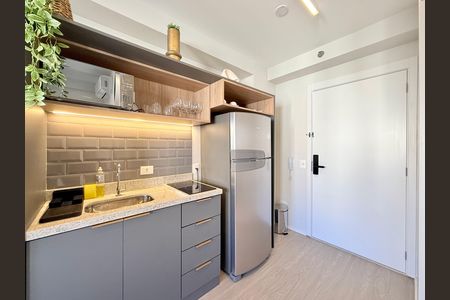 Studio para alugar com 25m², 1 quarto e sem vagaCozinha 