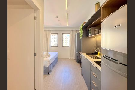 Studio para alugar com 25m², 1 quarto e sem vagaCozinha 