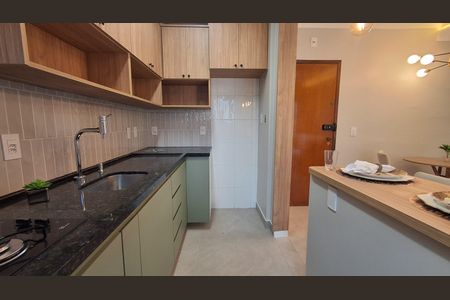Cozinha de apartamento para alugar com 1 quarto, 41m² em Vila Euclides, São Bernardo do Campo