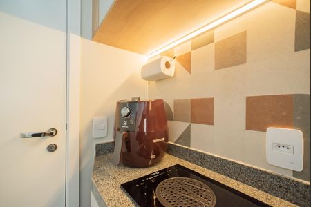 Cozinha de kitnet/studio para alugar com 1 quarto, 18m² em Vila Clementino, São Paulo
