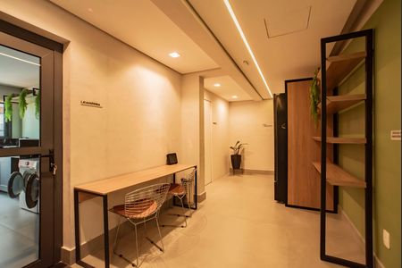 Área comum - Coworking de kitnet/studio para alugar com 1 quarto, 18m² em Vila Clementino, São Paulo