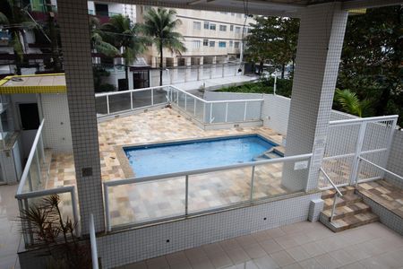 Área comum - Piscina de apartamento para alugar com 1 quarto, 45m² em Nova Mirim, Praia Grande