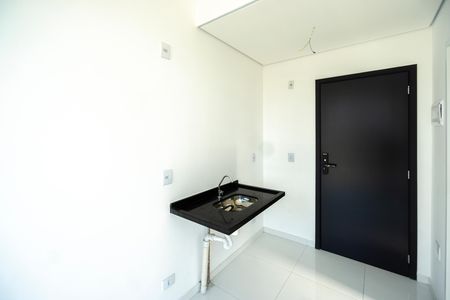 Cozinha de kitnet/studio para alugar com 1 quarto, 24m² em Vila Azevedo, São Paulo
