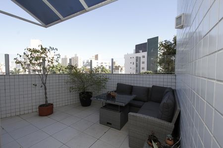 Varanda da Sala de apartamento à venda com 4 quartos, 243m² em Grajaú, Belo Horizonte
