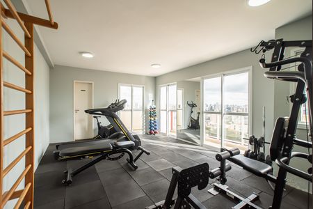 Área comum - Academia de apartamento para alugar com 1 quarto, 40m² em Mirandópolis, São Paulo