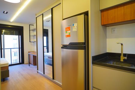 Cozinha  de kitnet/studio para alugar com 1 quarto, 28m² em Cidade Baixa, Porto Alegre