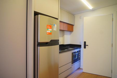 Cozinha  de kitnet/studio para alugar com 1 quarto, 28m² em Cidade Baixa, Porto Alegre