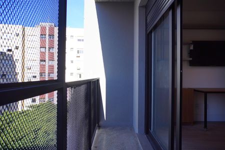 Varanda  de kitnet/studio para alugar com 1 quarto, 28m² em Cidade Baixa, Porto Alegre