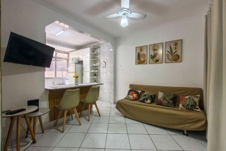 Sala de apartamento para alugar com 1 quarto, 49m² em Guilhermina, Praia Grande