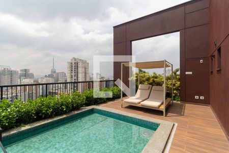 Studio para alugar com 34m², 1 quarto e sem vaga Studio para alugar com 34m², 1 quarto e sem vagaPiscina