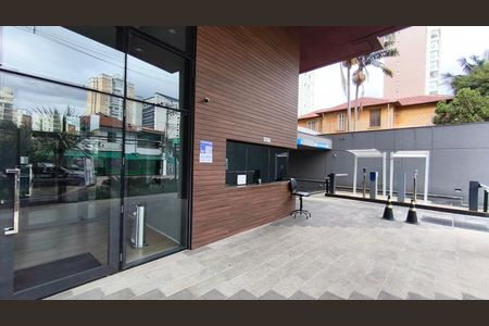 Studio para alugar com 34m², 1 quarto e sem vaga Studio para alugar com 34m², 1 quarto e sem vagaFachada + Plaquinha