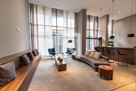 Studio para alugar com 34m², 1 quarto e sem vaga Studio para alugar com 34m², 1 quarto e sem vagaHall