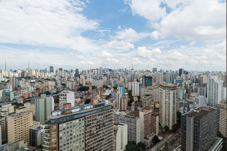 Área comum - Vista da Piscina do Terraço de kitnet/studio à venda com 1 quarto, 25m² em Bela Vista, São Paulo