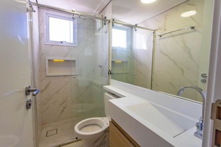 Banheiro da suíte  de apartamento à venda com 2 quartos, 52m² em Centro, Diadema