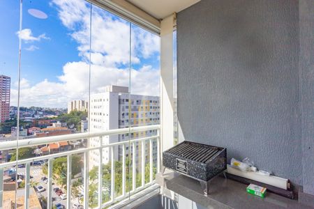 Varanda da sala  de apartamento à venda com 2 quartos, 52m² em Centro, Diadema