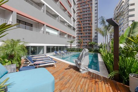 Piscina de kitnet/studio para alugar com 1 quarto, 26m² em Santo Amaro, São Paulo