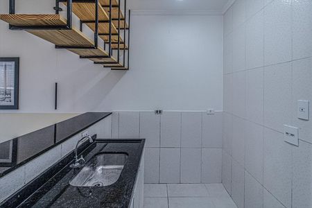 sala e cozinha_5 de apartamento para alugar com 1 quarto, 25m² em Bosque da Saúde, São Paulo