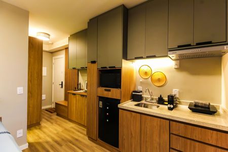 Studio para alugar com 30m², 1 quarto e sem vaga Studio para alugar com 30m², 1 quarto e sem vagaSala/Cozinha