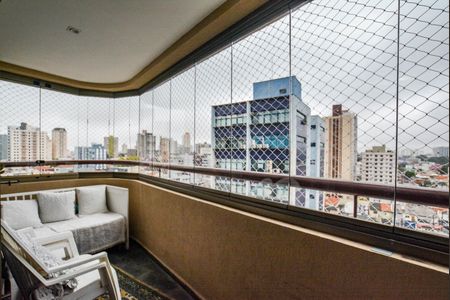Varanda da Sala de apartamento à venda com 4 quartos, 170m² em Vila Assunção, Santo André