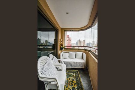 Varanda da Sala de apartamento à venda com 4 quartos, 170m² em Vila Assunção, Santo André