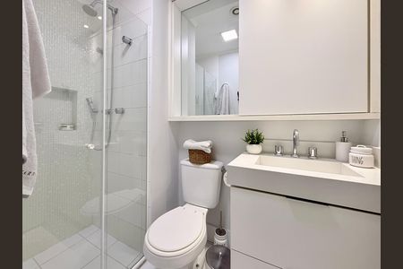 Banheiro Social  de apartamento para alugar com 2 quartos, 77m² em Jardim Dom Bosco, São Paulo