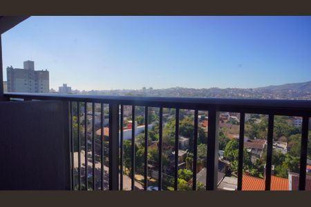 Varanda da Sala de kitnet/studio à venda com 1 quarto, 37m² em Jardim do Salso, Porto Alegre