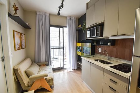 Sala/cozinha de apartamento para alugar com 1 quarto, 31m² em Vila Mariana, São Paulo