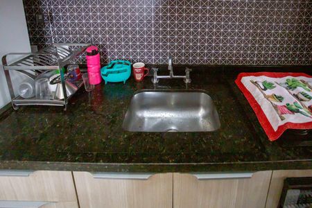 Cozinha de apartamento à venda com 1 quarto, 42m² em Campanário, Diadema
