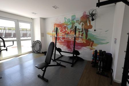 Área comum - Academia de apartamento para alugar com 3 quartos, 77m² em Vila Scarpelli, Santo André