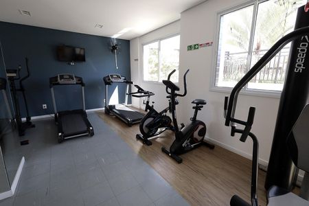 Área comum - Academia de apartamento para alugar com 3 quartos, 77m² em Vila Scarpelli, Santo André