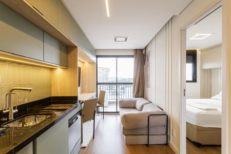 Sala de apartamento à venda com 1 quarto, 30m² em Moema, São Paulo