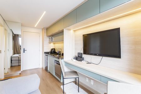 Sala de apartamento à venda com 1 quarto, 30m² em Moema, São Paulo