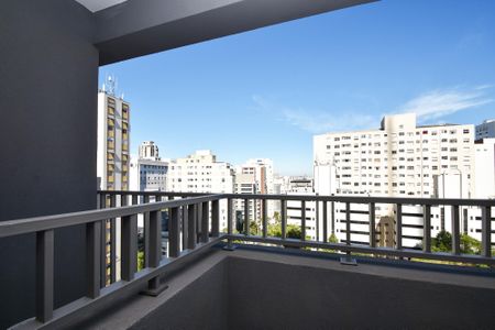 varanda quarto de kitnet/studio para alugar com 1 quarto, 25m² em Jardim Paulista, São Paulo