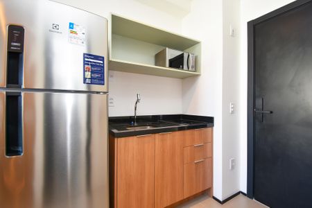 cozinha de kitnet/studio para alugar com 1 quarto, 25m² em Jardim Paulista, São Paulo