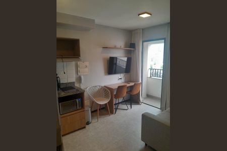 Cozinha de apartamento à venda com 1 quarto, 28m² em Barra Funda, São Paulo
