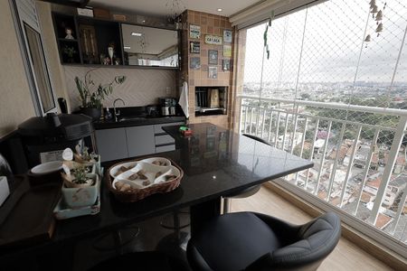 Sacada Gourmet de apartamento para alugar com 3 quartos, 83m² em Vila Valparaíso, Santo André
