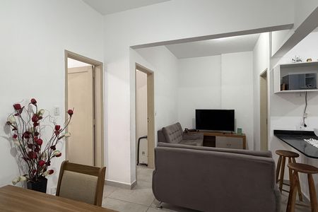 Sala de apartamento para alugar com 2 quartos, 60m² em José Menino, Santos